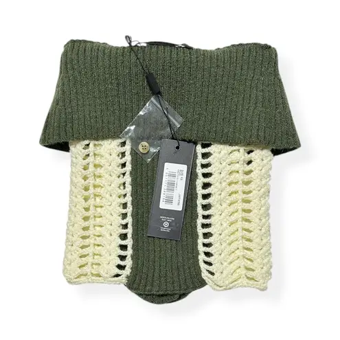 Jaded London Akio Knitted Corset Top, Olive, XS