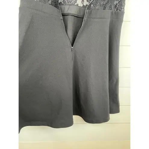 City Studio Black Lace Corset Bodice Spaghetti Straps ALine Dress Plus Size 20W