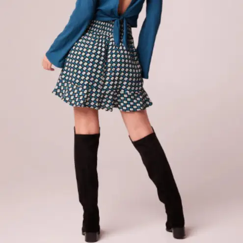 Band Of The Free Size M Blue/Green Colette Teal Mini Skirt Business Casual Fall Blue Size M