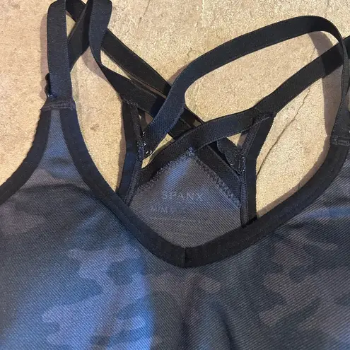 Spanx  Look At Me Now Camo Black an Grey Racerback Sports Bra