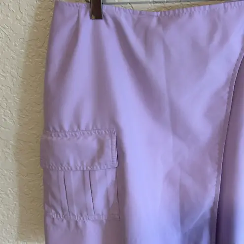 IZOD Womens Skort X-Tra Dry Lilac Purple Mini Cargo Buckle Accent Size 6