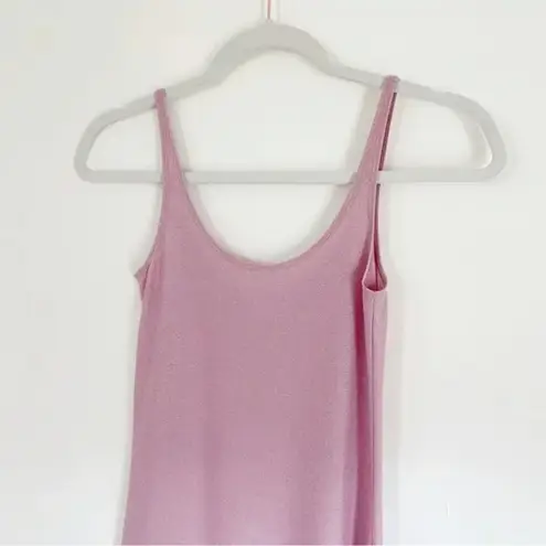 Only Hearts Vintage Y2K Metallic Mini Tank Dress Pink Size XS