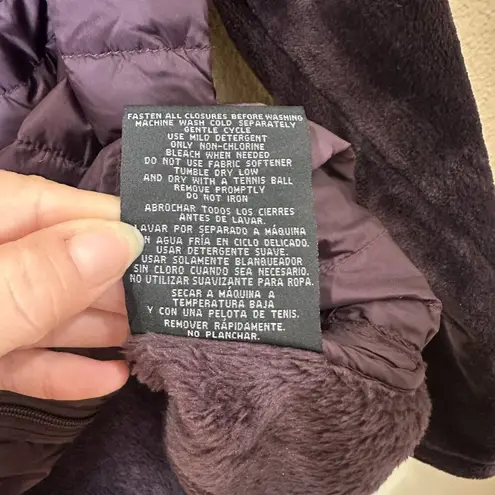 32 Degrees Heat Fleece & Quilted Puffer Jacket Size Medium Deep Purple