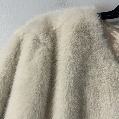 J.CREW Faux Fur Lady Jacket Plus Size 2X Ivory Cream Coat NEW Party Lux Modern