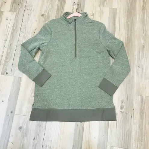 Boutique oversized zip up green two tone pull over size small.