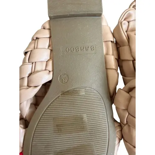 Bamboo  Beige Woven Braided Slide Sandals Size 6.5 NEW NWOB