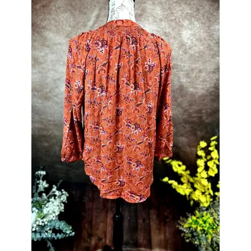 Mason & Belle Button & Loop Closure Tunic Rustic Floral size S