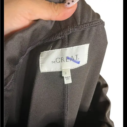 THE GREAT. Dark brown and White Track Pants size 3 (L) Black