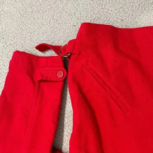 Tracy Evans VTG Jacket Women L Red Wool Blend Flannel Lined Full Zip