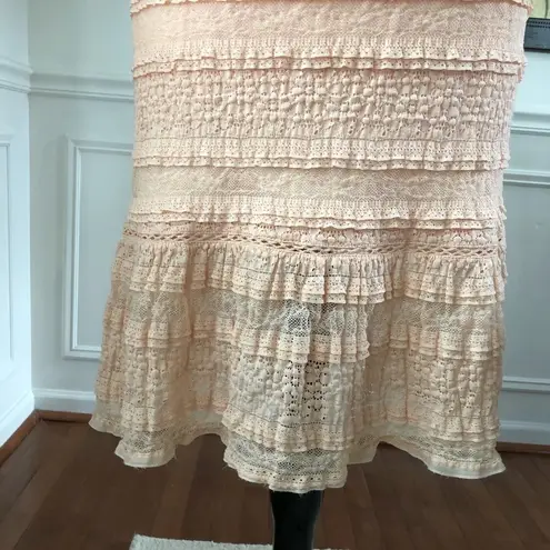 Foxiedox Makayla Flutter Trim Lace Sheath Dress L