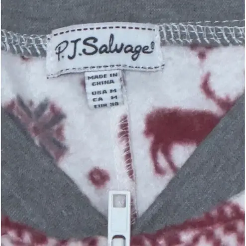 P.J. Salvage Womens Medium Deer Fair Isle Holiday Pajama One Piece Jumpsuit