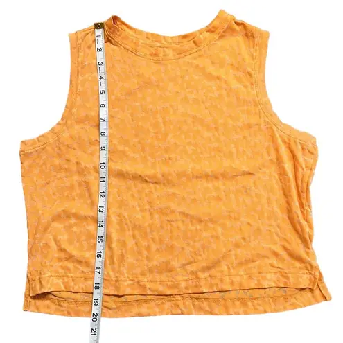 All In Motion  Orange Oversized Athletic Top with Solid and Sheer Print