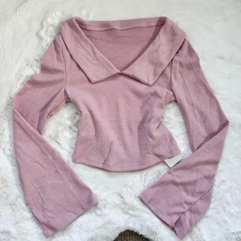 Dazy Women's Pink Collared Jumper Size XS