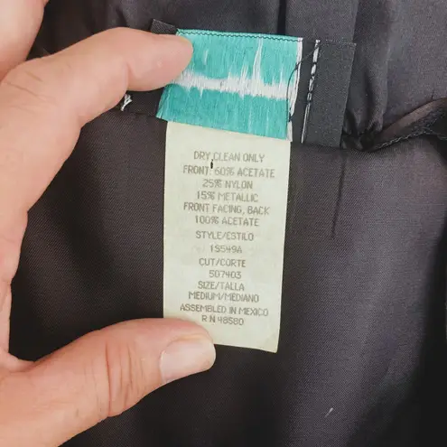 Unique Vintage Michele Leslie 80s Vintage Velvet Vest M Metallic Tribal Boho