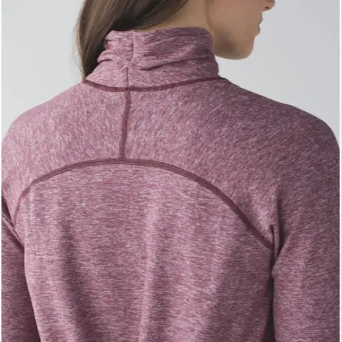 Lululemon  Warm Your Core Long Sleeve Tee Heathered Bordeaux Drama W-324 Size 4