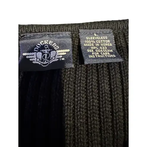 Dockers Vintage Zip Front Sweater Vest Fair Isle Knit (Size L)