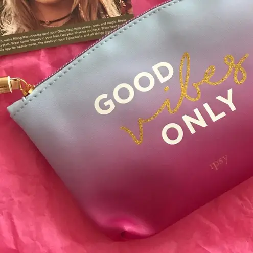 Ipsy  Good Vibes Only Cosmetic Clutch Glam Bag - Image 8