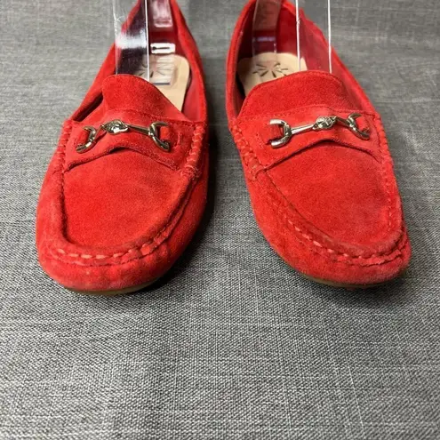 Isaac Mizrahi Live Women's 8.5W Horsebit Suede Loafers Orange