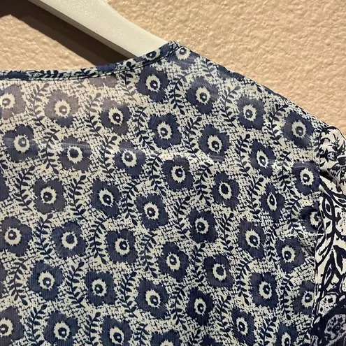 Fig and Flower Women’s Bohemian Tunic Shirt Size XL Blue - Image 6