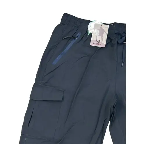 VEOBIKE Cargo Capri Water Resistant Cargo Capri Pants Navy Size Large