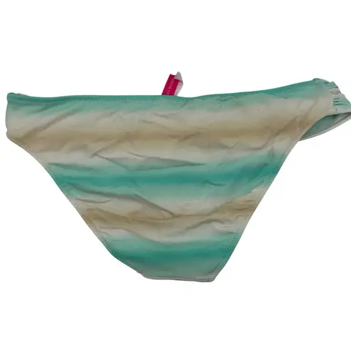 Victoria's Secret Victoria’s Secret Full Coverage Bikini Bottom Ombre Teal Tan Stripe Size medium thumbnail 3