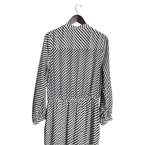 Tory Burch  100% Silk Striped Long Sleeve Jumpsuit Womans L NWOT