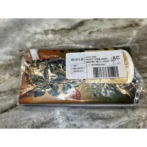 Anuschka Women's Wallet Floral Leopard Tiger Design Trifold Credit Bills Coins