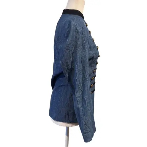 Vintage Ice Nine Military Style Jacket Castlecore Sz 6 Rare Collector Piece Blue