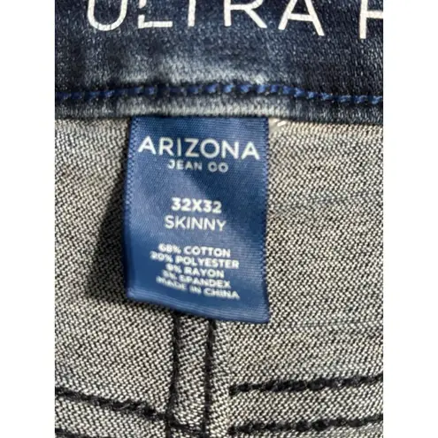 Arizona Jeans Arizona Jean Co Ultra Flex Denim Skinny Jeans Med Wash Size 32x32 Mid Rise Zip