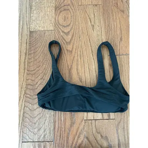 J.crew black ribbedâsquare neck bikini and mid rise bottomâxs