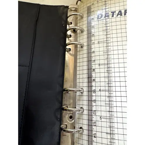 Vintage Datafax Organizer Crossbody Bag Colorful Striped Planner Purse Black