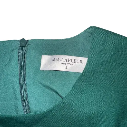 MM.LaFleur Masha Wool Green Cap Sleeve Knee Length Dress 8