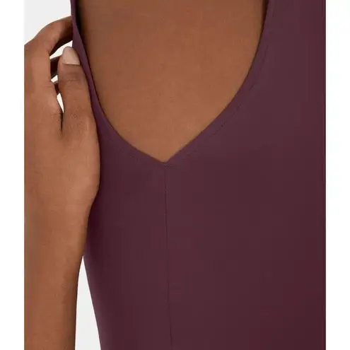 Halara Spaghetti Strap Square Neck Corset Bodycon Midi Casual Dress Purple XS