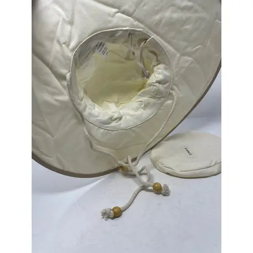 l*space L* One Size Kokomo Sun Hat Travel Bag Set Cream Adjustable Chin Strap NWT