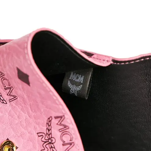 MCM Visetos Leather Clutch Bag in Pink New with Tag