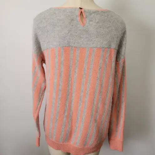 Love Riche  fuzzy striped angora blend striped sweater size large