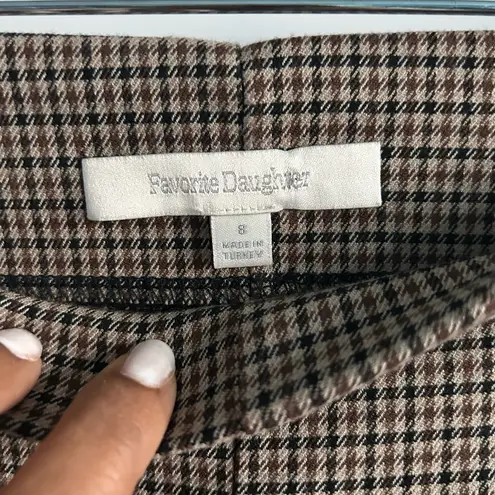 Anthropologie | Favorite Daughter The Suits You Split Hem Plaid Legging Pants Brown Size 8