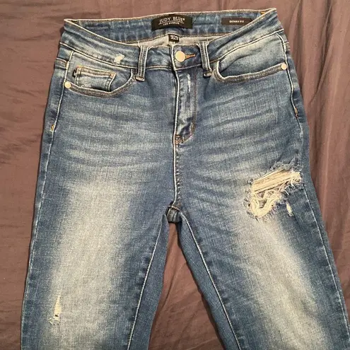 Judy Blue Distressed Skinny Jeans size 9