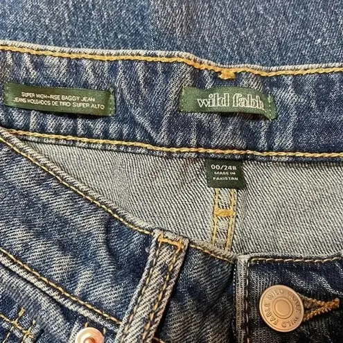 Wild Fable  High Rise Baggy Jeans, Women's Size 24, Medium Wash, NWT