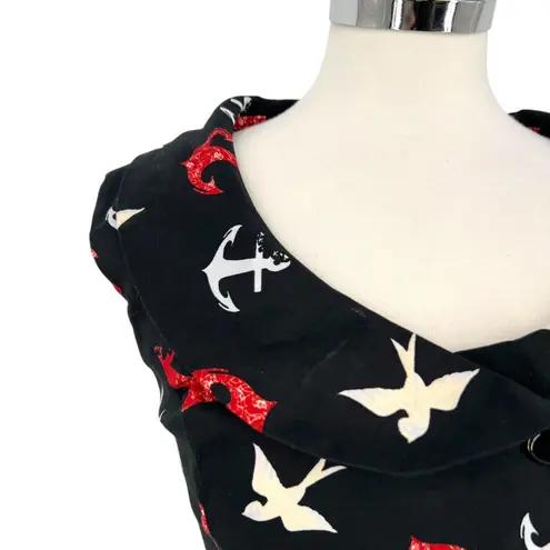 Hearts & Roses Black Nautical