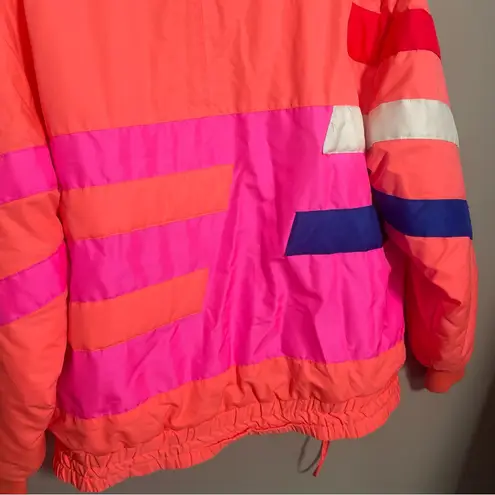 Obermeyer Sport Vintage 80’s 90’s S.K.I. Puffer Jacket bright orange retro