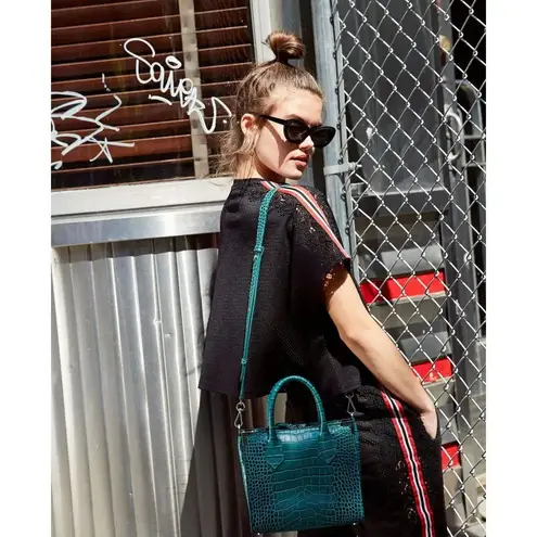 The Kooples COTTON CONTRASTING BAND LOOSE BLACK T SHIRT Size small