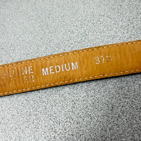 Jenny & The Boys Leather Belt Womens Medium Pink Metal Buckle Embossed Fringe