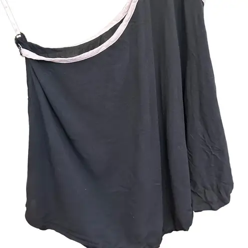 Free People NWT  You're The One‎ Black One Shoulder Tie Tank Top Size Small