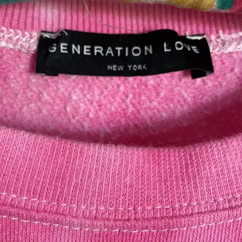 Generation Love Elise Sunrise Rainbow Tie Dye Sweatshirt Large