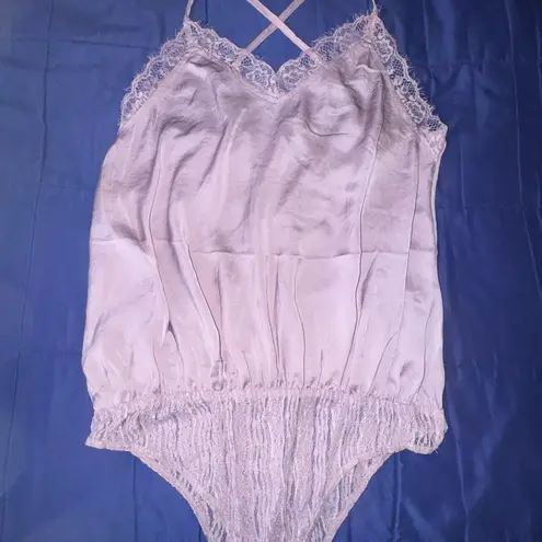 Glam Purple Lace Trim Chemise