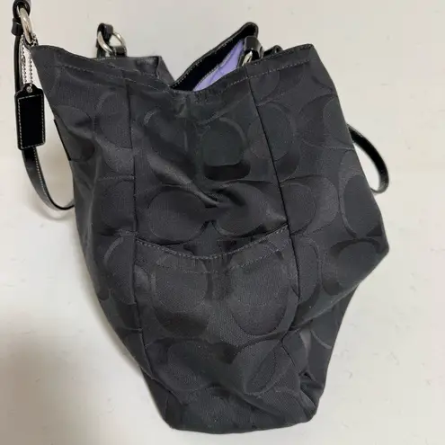 Coach  Signature Gabby Black Canvas Monogram Tote shoulder bag large