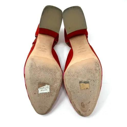 LAURENCE DÉCADE red suede Mary Jane shoes, made in Italy, size 40