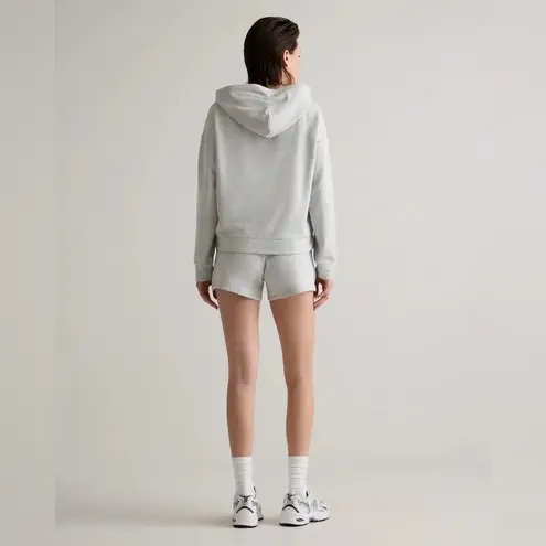 Quince SuperSoft Fleece Pullover Hoodie Heather Grey Size S