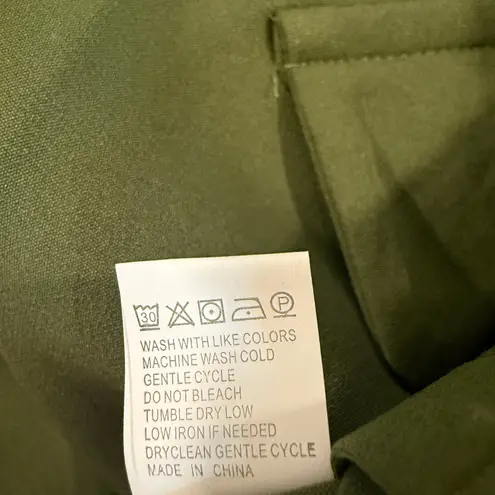 Women’s Olive Green Open Front Blazer Jacket XL Lightweight Career Work NWOT